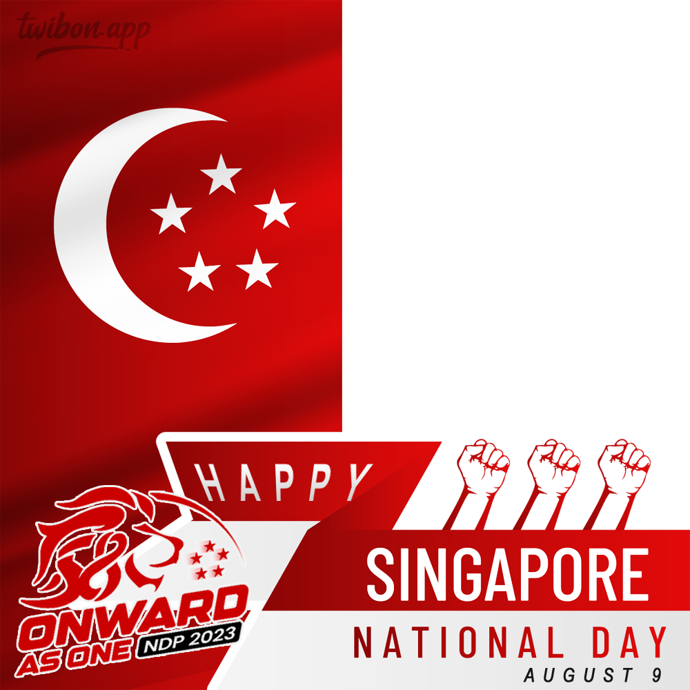 Happy Singapore National Day Greeting Images Frame | 4 happy singapore national day greetings images frame png