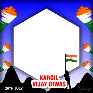 Kargil Vijay Diwas 2023 Twibbon Frame | 4 kargil vijay diwas background picture frame png