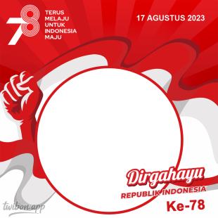 Twibbon HUT RI ke 78 Logo Resmi Terbaru Keren | 4 twibbon dirgahayu hut ri ke 78 keren png