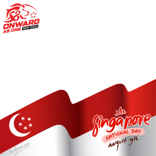 Happy 58th National Day of Singapore Greeting Frame | 5 happy 58th national day of singapore 2023 png