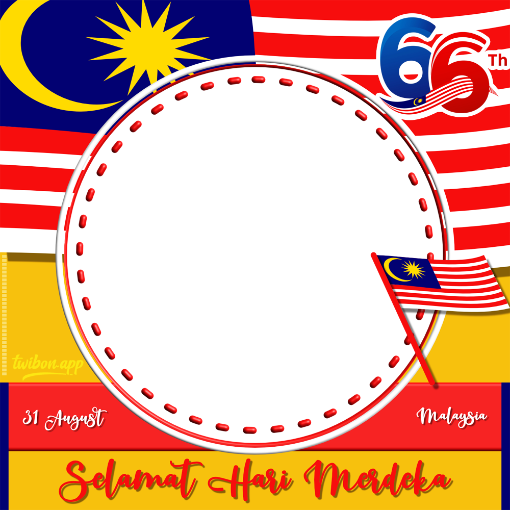 Twibbon Selamat Hari Merdeka Malaysia ke-66 Tahun 2023 | 2 selamat hari merdeka malaysia ke 66 tahun 2023 png