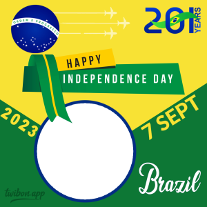201 Years Brazil Independence Day 2023 Picture Frames | 22 201 years independence of brazil png