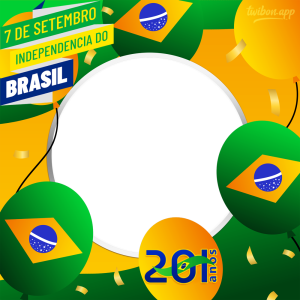 201 Years Brazil Independence Day 2023 Picture Frames | 3 moldura 7 de setembro 2023 da independencia do brasilia png