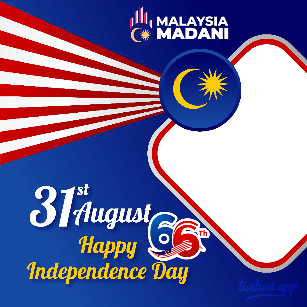 Happy Malaysia Independence Day 2023 Twibbon Template | 5 happy malaysia independence day 2023 png