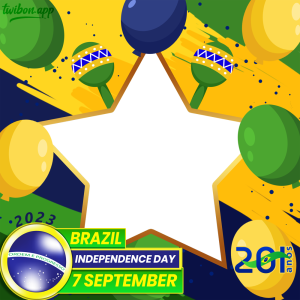 201 Years Brazil Independence Day 2023 Picture Frames | 7 brazil independence day 2023 201 years anniversary png
