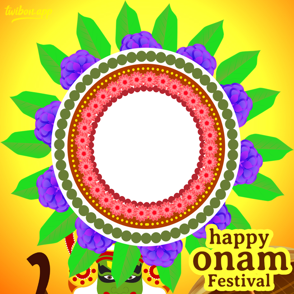 Festival of Onam Kerala Greetings Frame | 7 festival of onam kerala greetings frame png