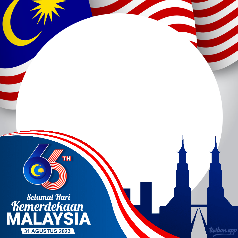 Twibbon Kemerdekaan Malaysia Tahun 2023 Ke-66 | 8 twibbon kemerdekaan malaysia 2023 ke 66 png