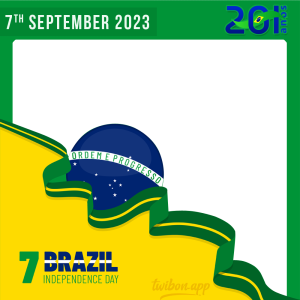 201 Years Brazil Independence Day 2023 Picture Frames | 9 september 7th brazil independence day png