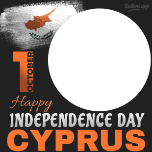 1st October Cyprus Independence Day Twibbon Frame | 1 1st october cyprus independence day png