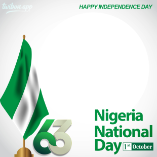 Nigeria National Day 2023 Independence Day Greetings Frame | 12 63 nigeria national day 2023 happy independence day png