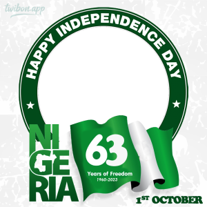 Happy Independence Day Nigeria 2023 Picture Frames | 14 happy 63rd independence day nigeria 1st october 2023 png