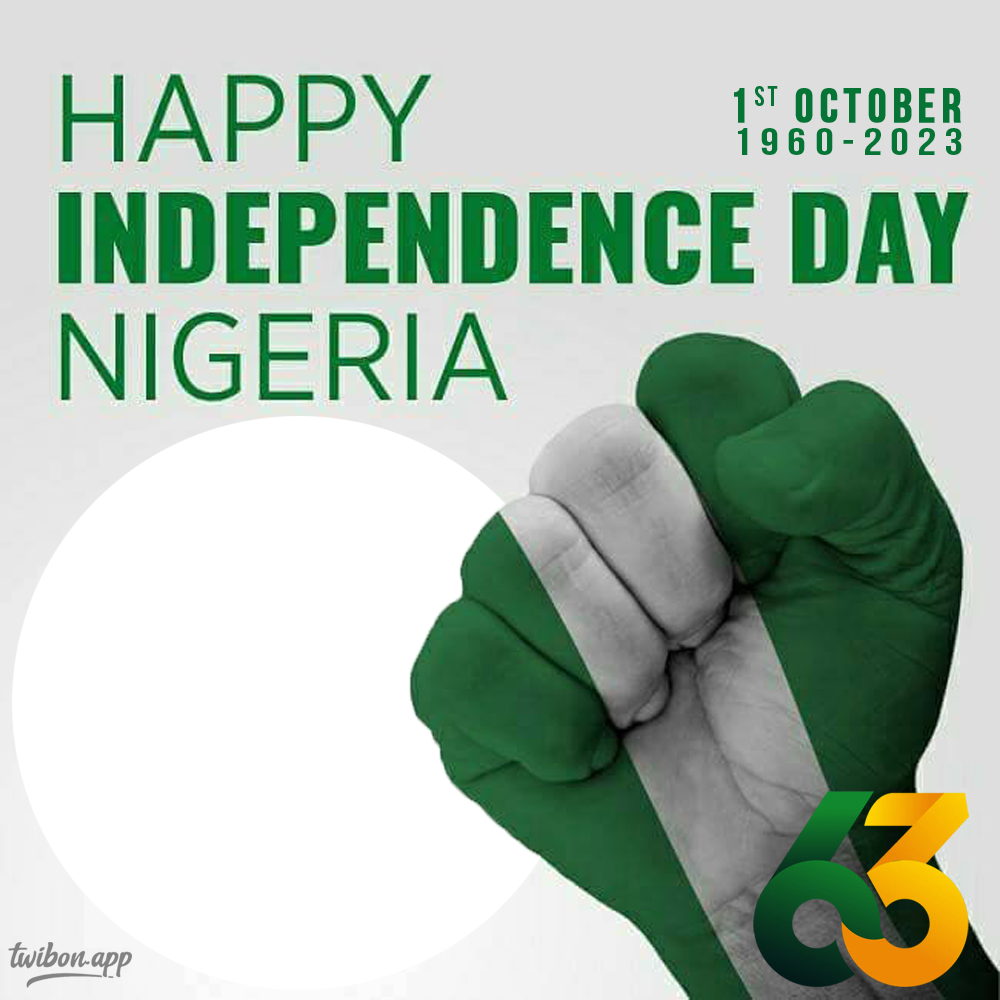 Nigeria Independence Day 2023 Images Frame | 15 nigeria independence day 2023 images frame png