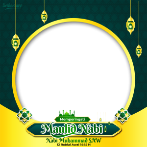 Twibbon Maulid Nabi Muhammad 2023 | 16 twibbon tema maulud nabi 2023 png