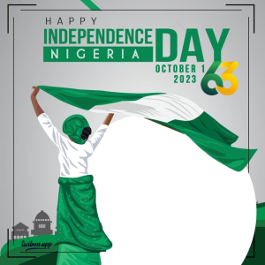 Happy Independence Day Nigeria 2023 Picture Frames | 17 nigeria independence day 1960 celebration greetings frame png