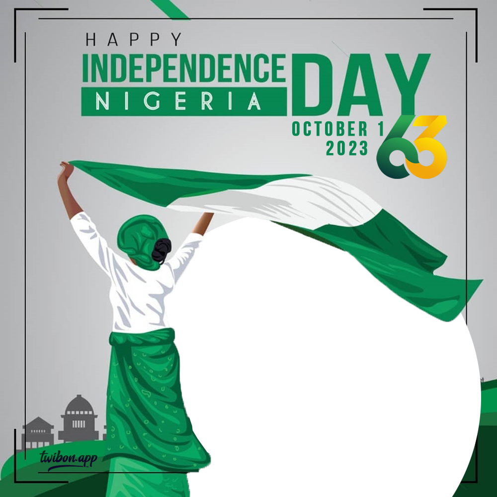 Nigeria Independence Day 1960 Celebration Greetings Frame | 17 nigeria independence day 1960 celebration greetings frame png
