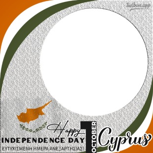 Cyprus Independence Day 2023 Picture Frame Template | 2 cyprus independence day 2023 png