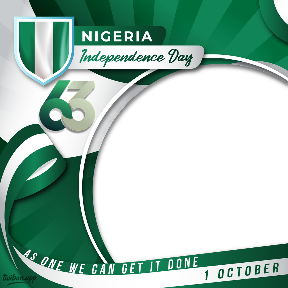 Happy Nigeria Independence Day Quotes 2023 Frame | 2 happy nigeria independence day quotes 2023 png