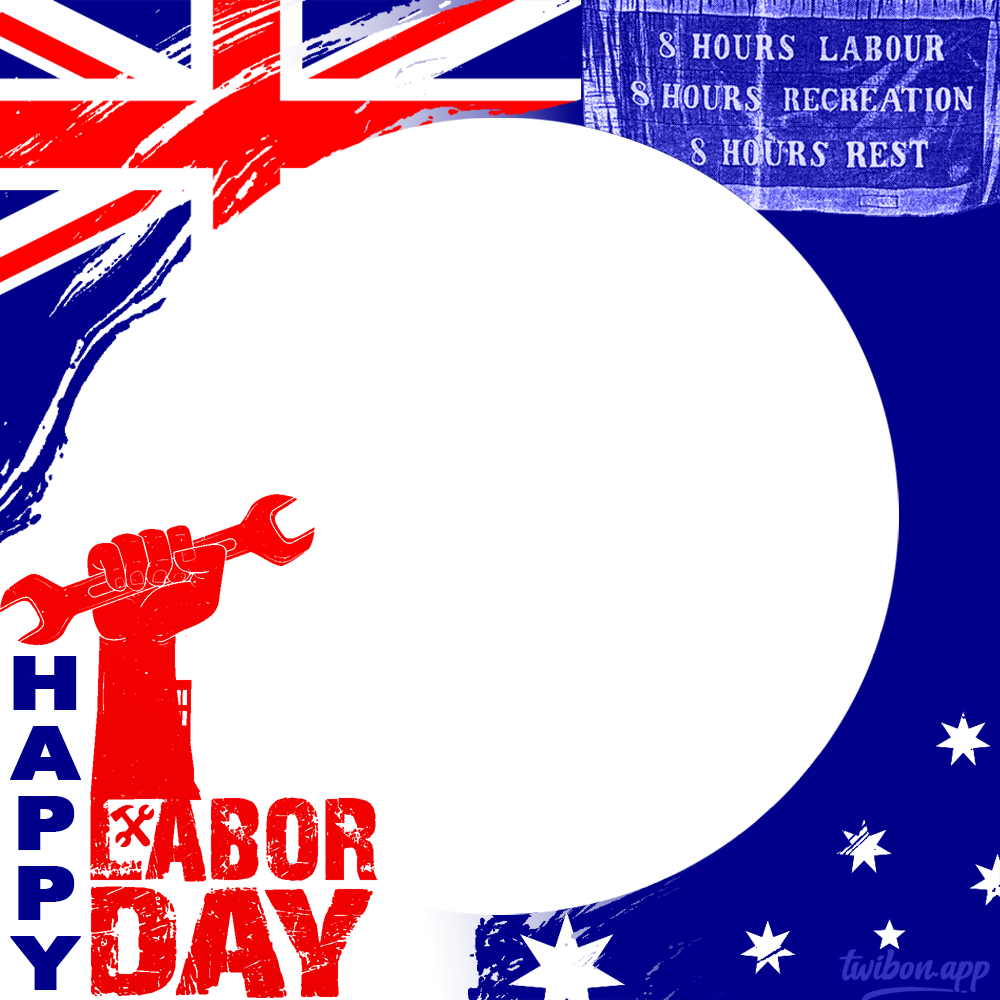 Labour Day NSW 2023 Greetings Twibbon Frame | 2 labour day nsw 2023 png
