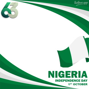 63 Nigeria Independence Day Anniversary 2023 Frame | 3 63 nigeria independence day anniversary 2023 png