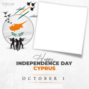 Cyprus National Independence Day 1st October Twibbon | 4 cyprus national independence day png