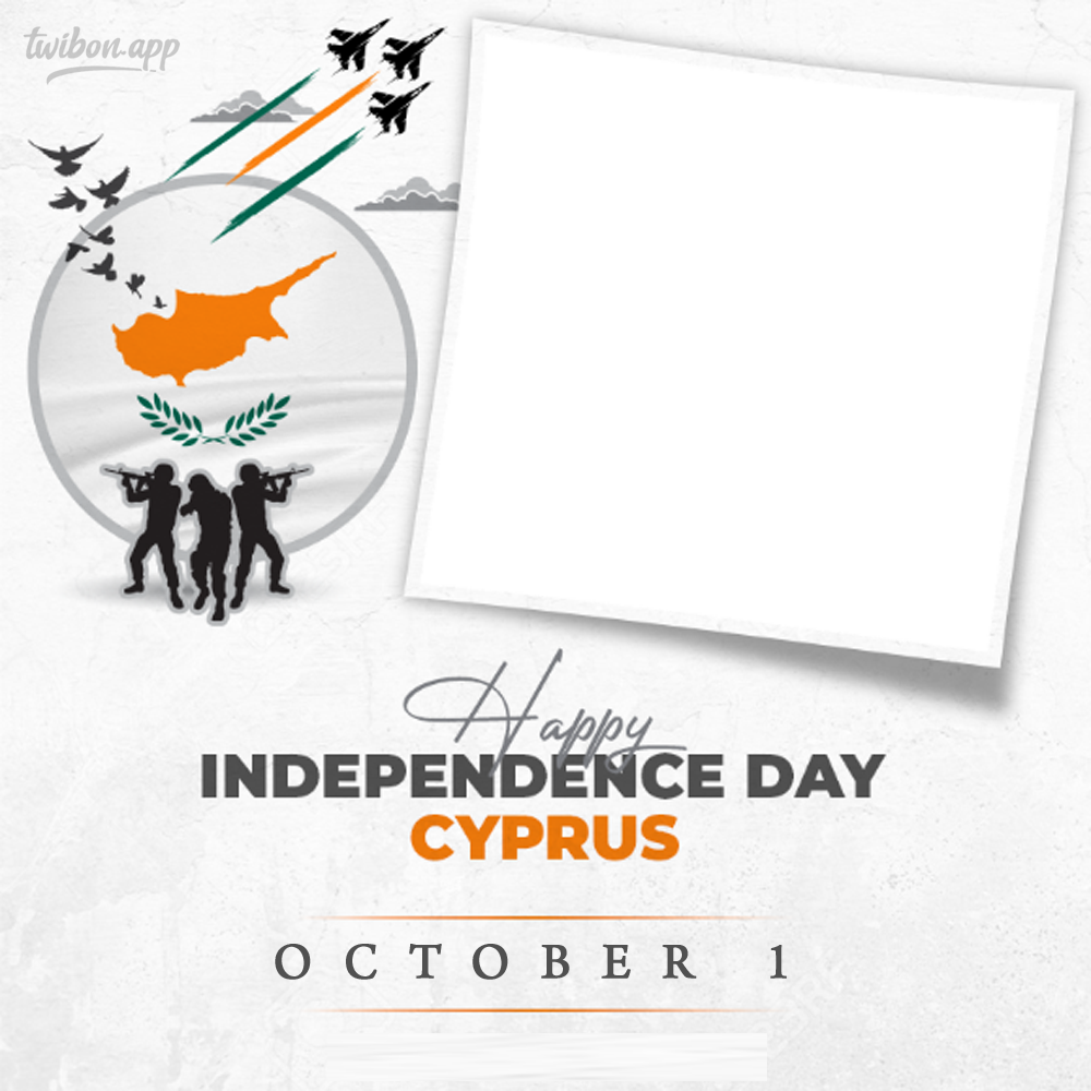 Cyprus National Independence Day 1st October Twibbon | 4 cyprus national independence day png