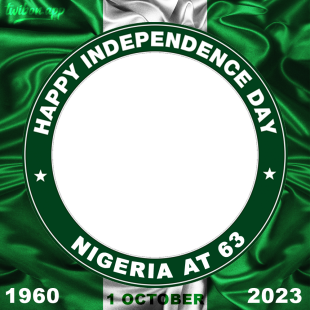 Happy Independence Day Nigeria At 63 Greetings Frame | 4 happy independence day nigeria at 63 greetings png