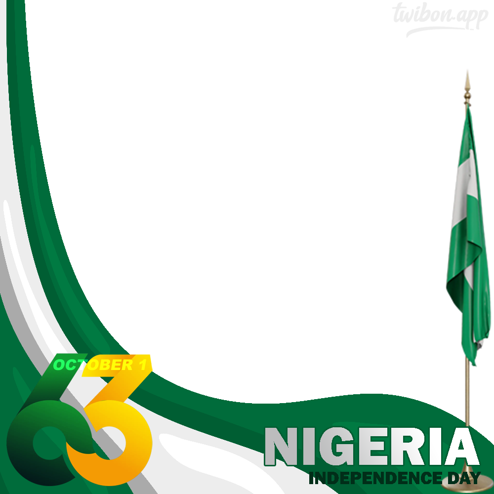63rd Nigeria Independence Day Frame Design Template | 6 63rd nigeria independence day frame design template png