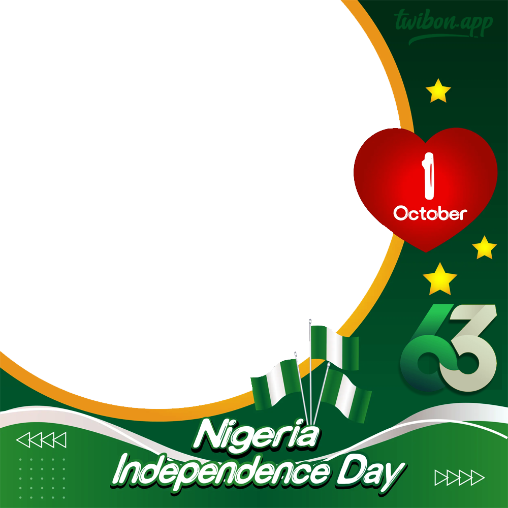 Nigerian Independence Day Greetings Frame 2023 | 7 nigerian independence day greetings frame 2023 png