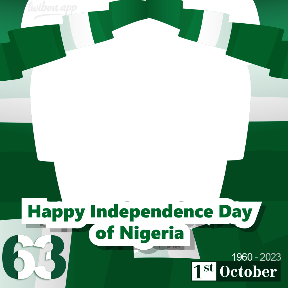 Happy Independence Day for Nigeria Greetings Graphics Frame | 8 happy independence day for nigeria greetings graphics frame png