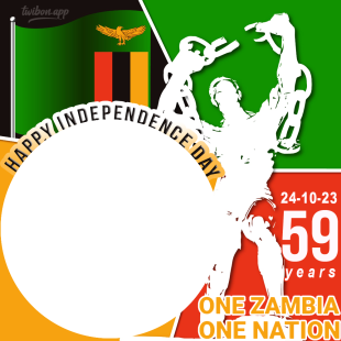 Happy 59th Independence Day Zambia Picture Frame | 1 happy 59th independence day zambia png