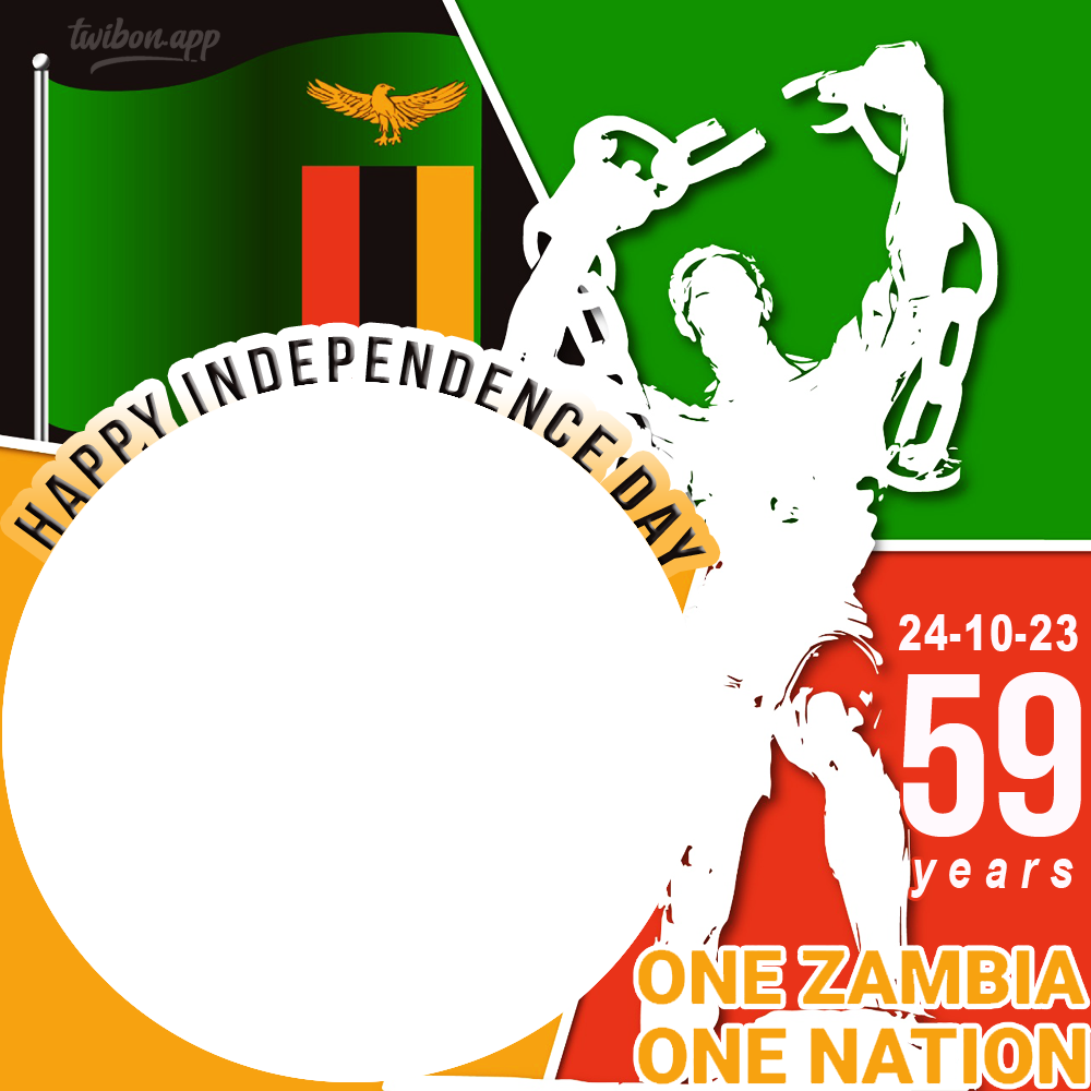Happy 59th Independence Day Zambia Picture Frame | 1 happy 59th independence day zambia png