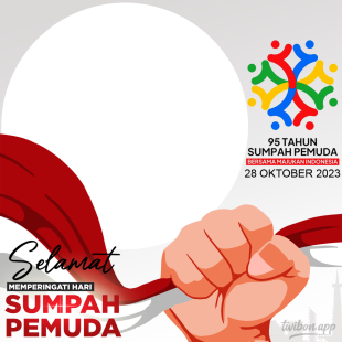 Twibbon Logo Sumpah Pemuda 2023 PNG | 1 twibbon logo sumpah pemuda 2023 png png