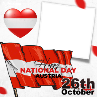 Austria National Day 2023 Picture Frame Image | 2 austrian national day 2023 png