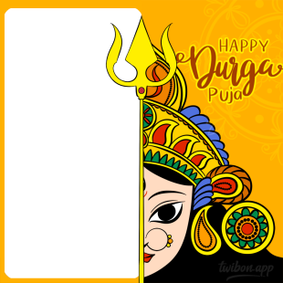 Durga Puja Banner Design Background Frame Template | 2 durga puja banner design background frame png