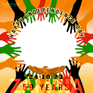 Happy Independence Day Zambia Images Frame | 2 happy independence day zambia images frame png