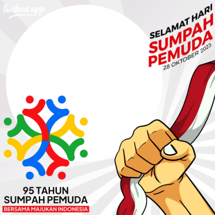 Twibbon Hari Sumpah Pemuda 28 Oktober 2023 PNG | 2 twibbon hari sumpah pemuda 28 oktober 2023 png