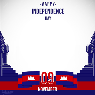 Cambodia National Independence Day 2023 Picture Frame | 3 cambodia national independence day png