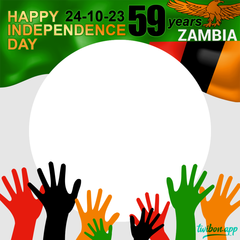 Happy Independence Day Zambia Images Frame - Twibon App