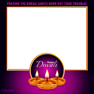 Happy Diwali 2023 Twibbon Picture Frames | 6 short diwali captions for instagram frame png