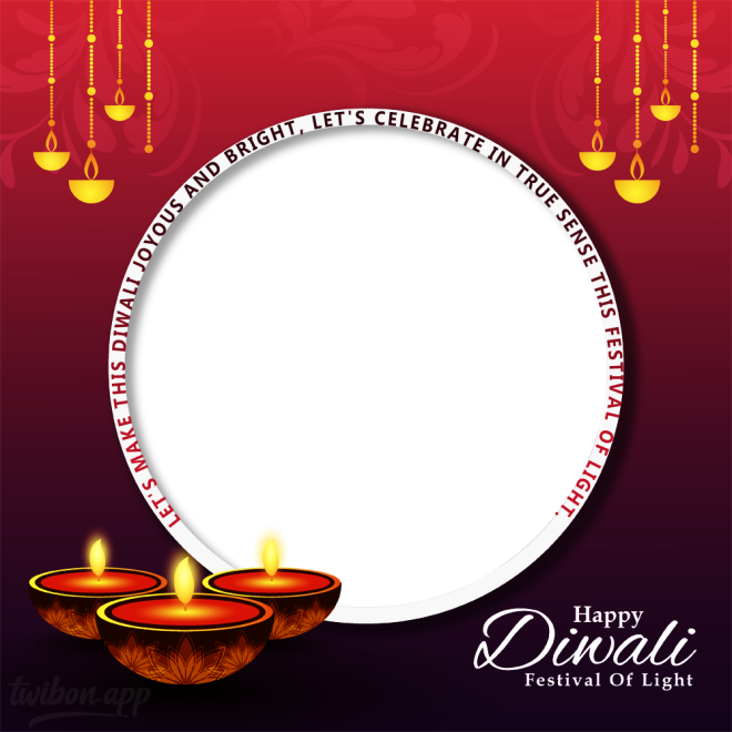 Diwali Quotes for Instagram Twibbon Frame