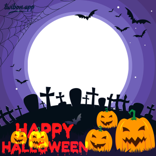 Free Happy Halloween Images Twibbon Frame | 9 free happy halloween images png