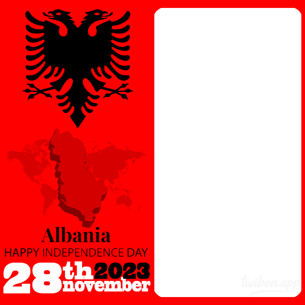 Albanian Independence Day Celebration Images Frame HD PNG | 3 albanian independence day celebration frame png