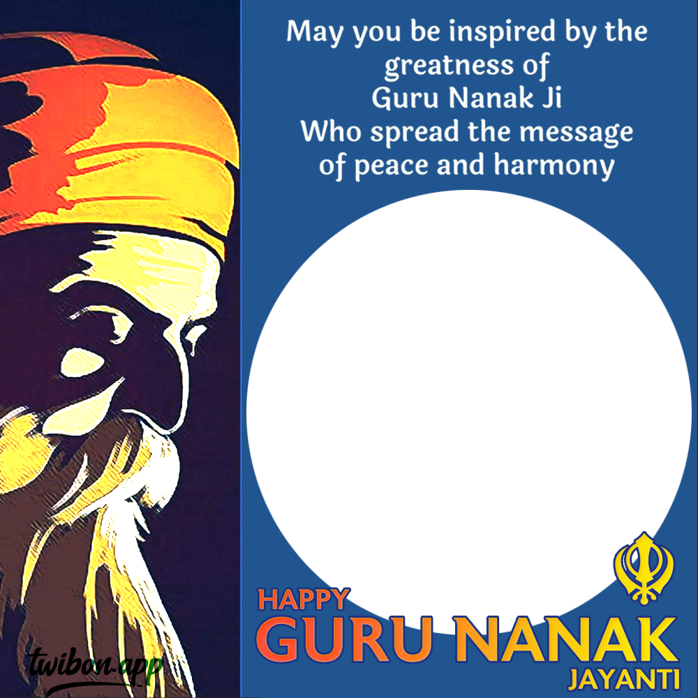 Best Wishes for Guru Nanak Jayanti Images Twibbon Frame | 3 best wishes for guru nanak jayanti images twibbon png