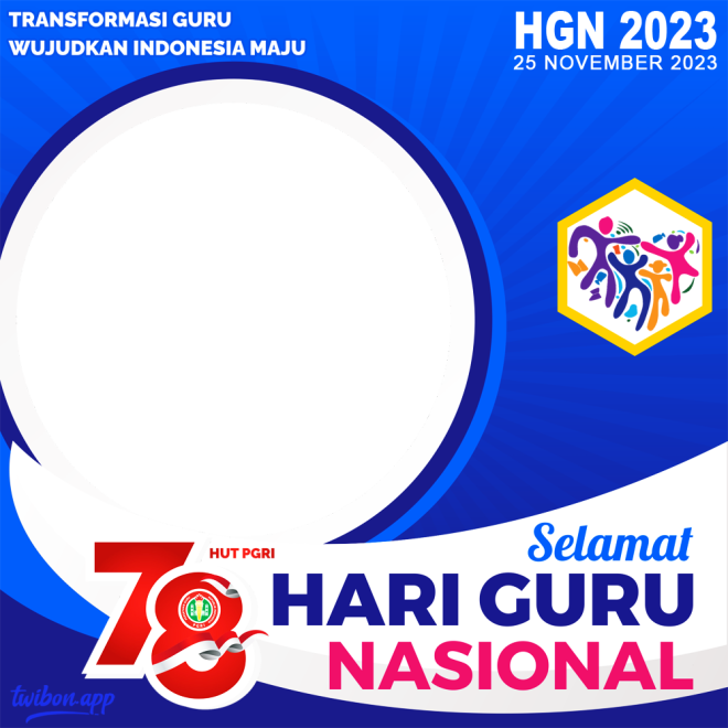 Download Gambar Background Twibbon Logo Hari Guru Nasional 2023