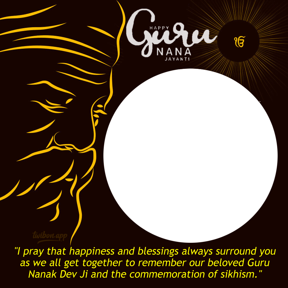 Guru Nanak Jayanti Images and Wishes Picture Frame | 66 guru nanak jayanti images and wishes png