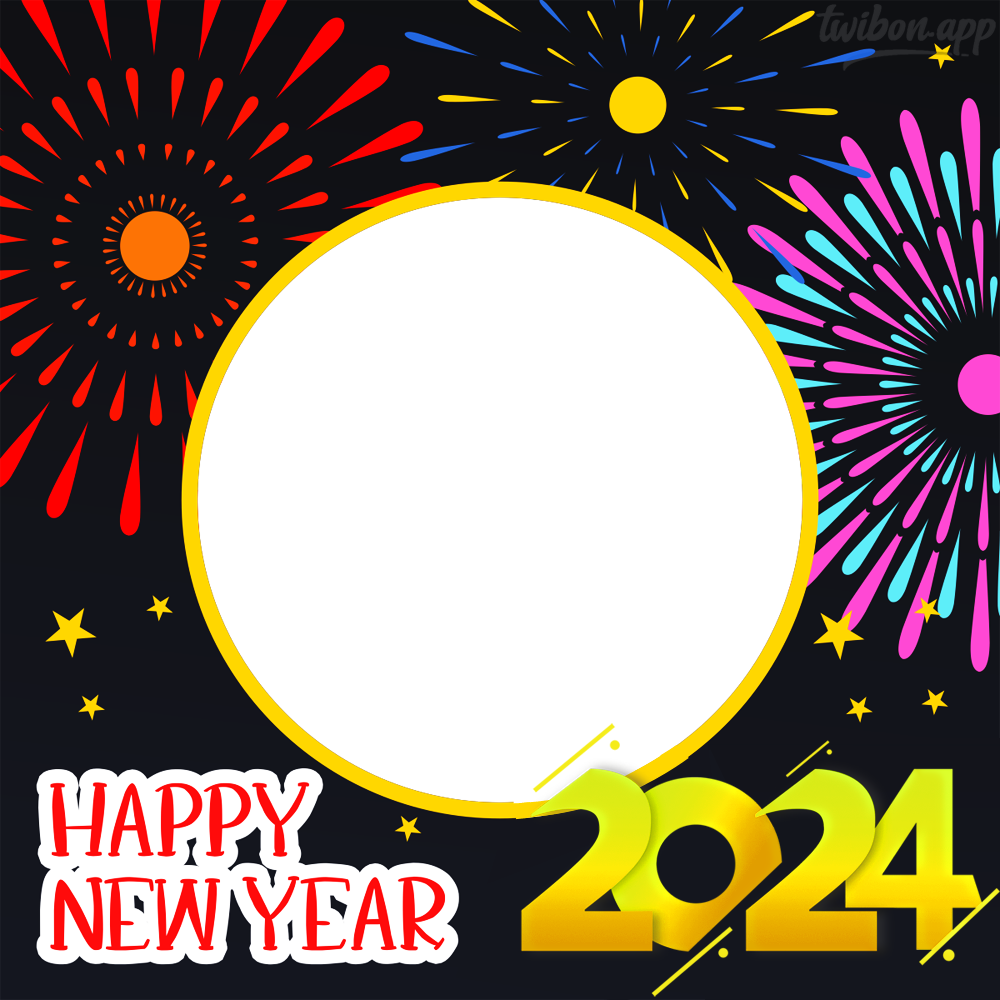 Free Happy New Year Fireworks 2024 Images Frame PNG | 1 free happy new year fireworks 2024 images frame png