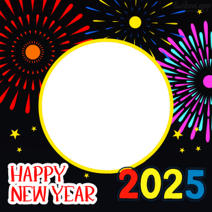 Free Happy New Year Fireworks 2025 Images Frame PNG | 1 free happy new year fireworks 2025 images frame png