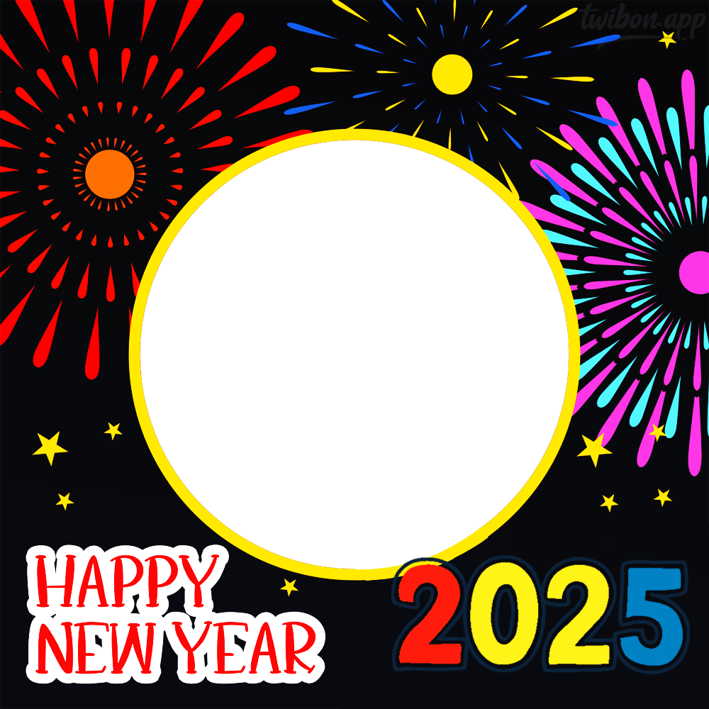 Free Happy New Year Fireworks 2025 Images Frame PNG | 1 free happy new year fireworks 2025 images frame png