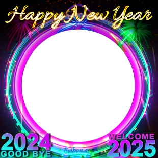 Background Best Happy New Year Wishes 2025 Twibbon | 2 background best happy new year wishes 2025 png