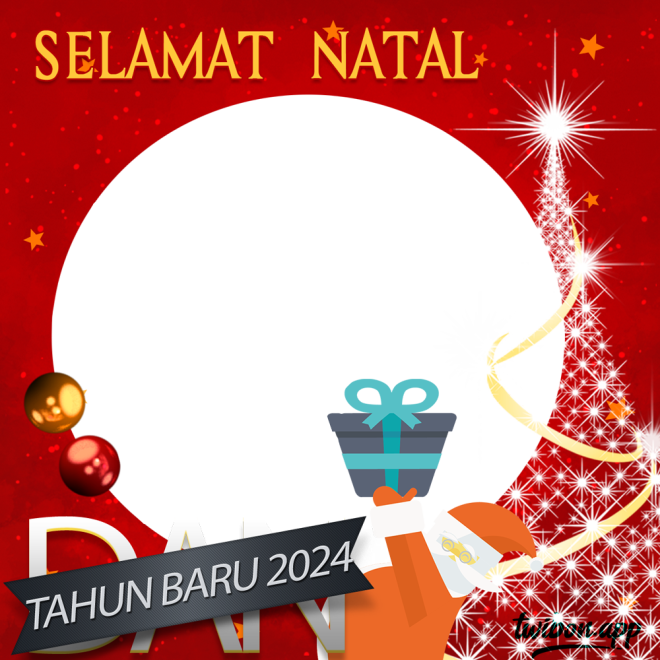 Twibbon Natal Dan Tahun Baru Png